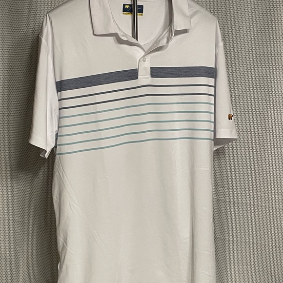Jack Nicklaus Other - Stylish White Polo Shirt with Gray Stripes